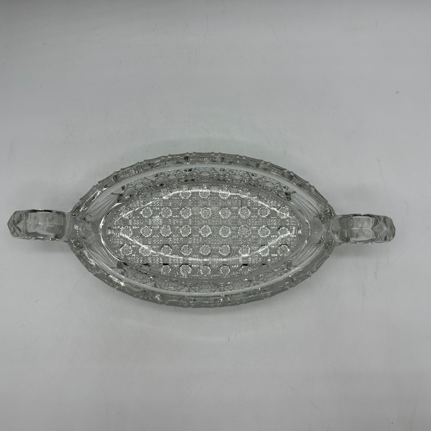 Imperial Glass Handled Relish/Pickle Dish