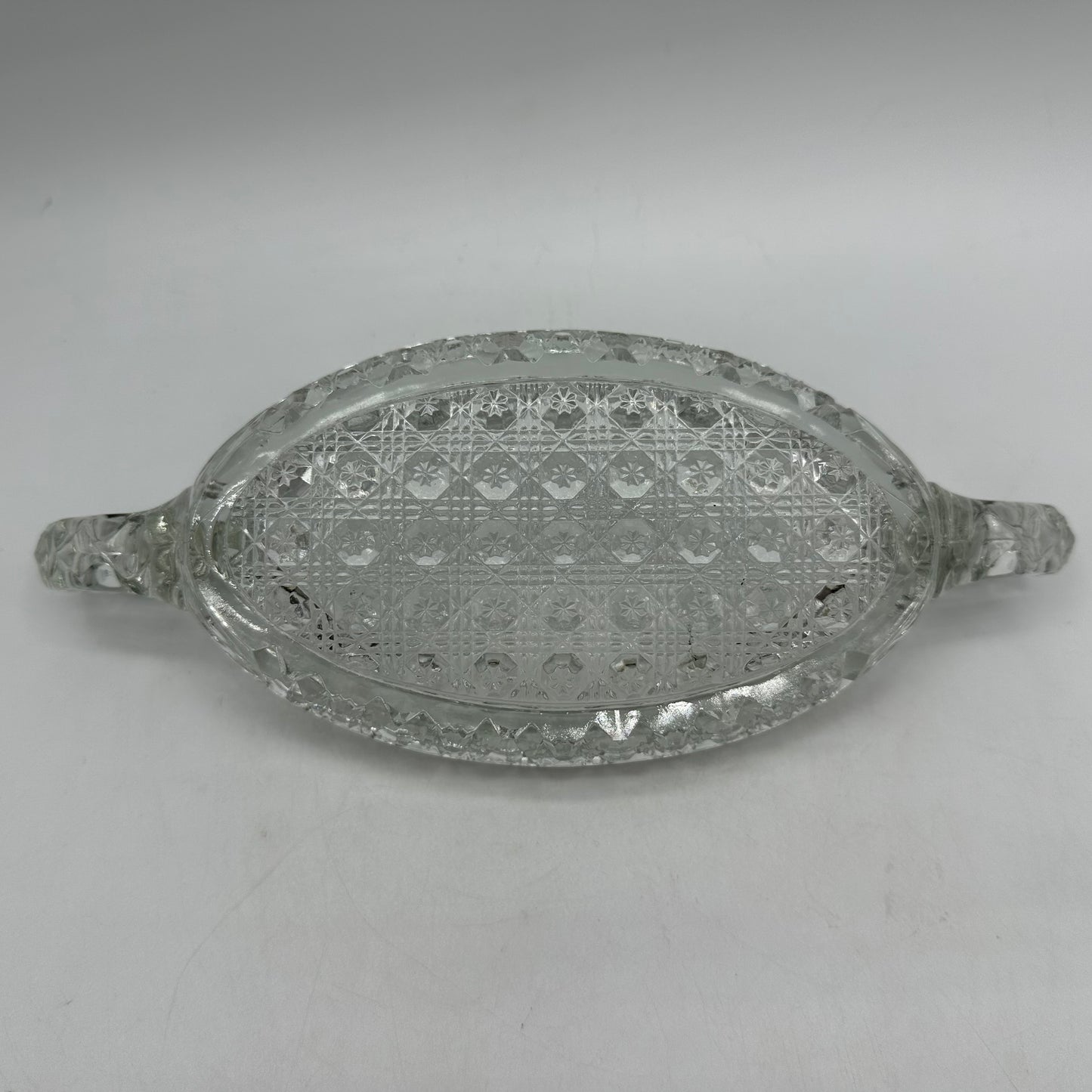 Imperial Glass Handled Relish/Pickle Dish