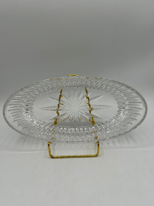 Princess House Highlights Lead Crystal Oval Serving Dish