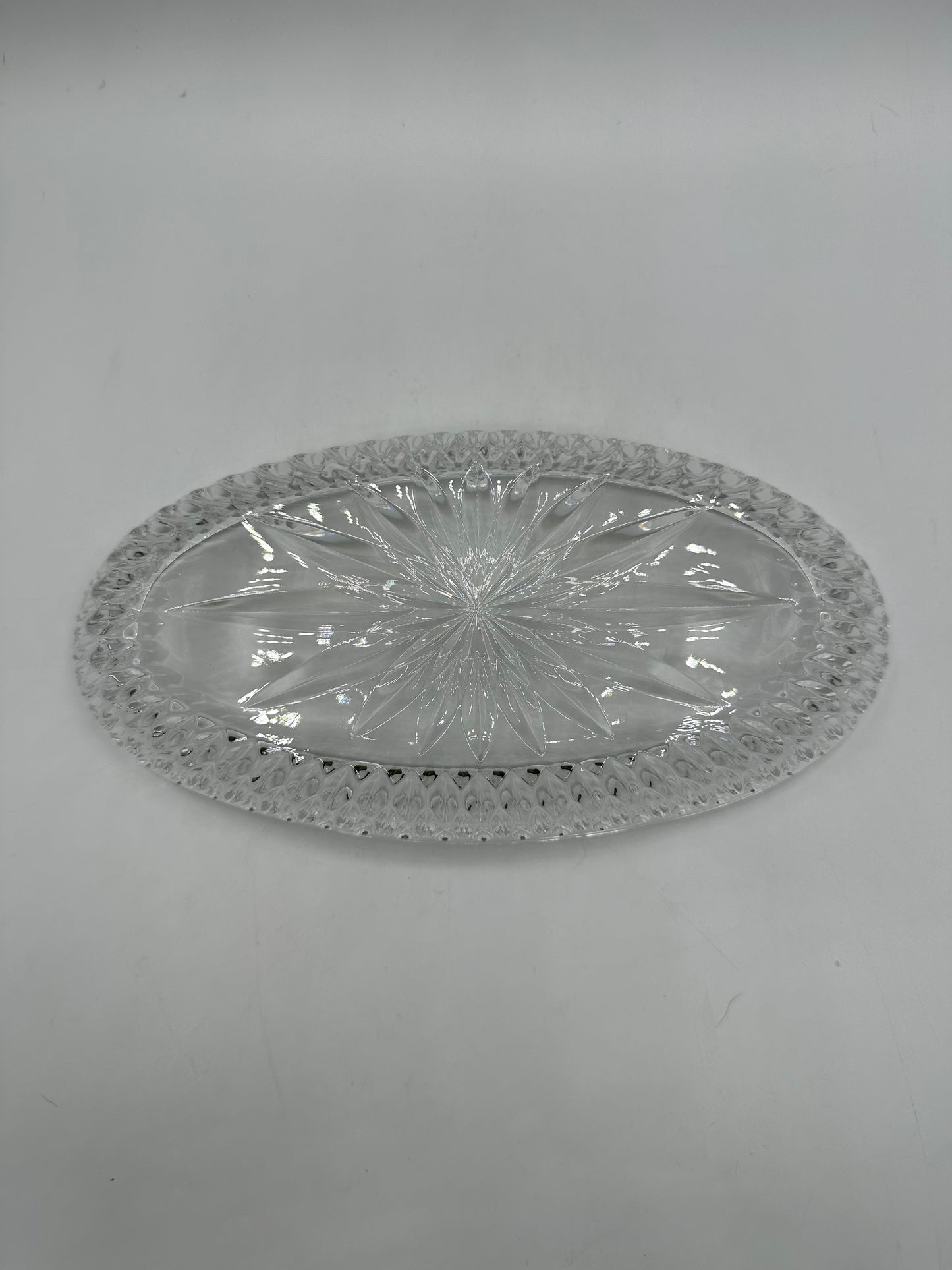 Princess House Highlights Lead Crystal Oval Serving Dish