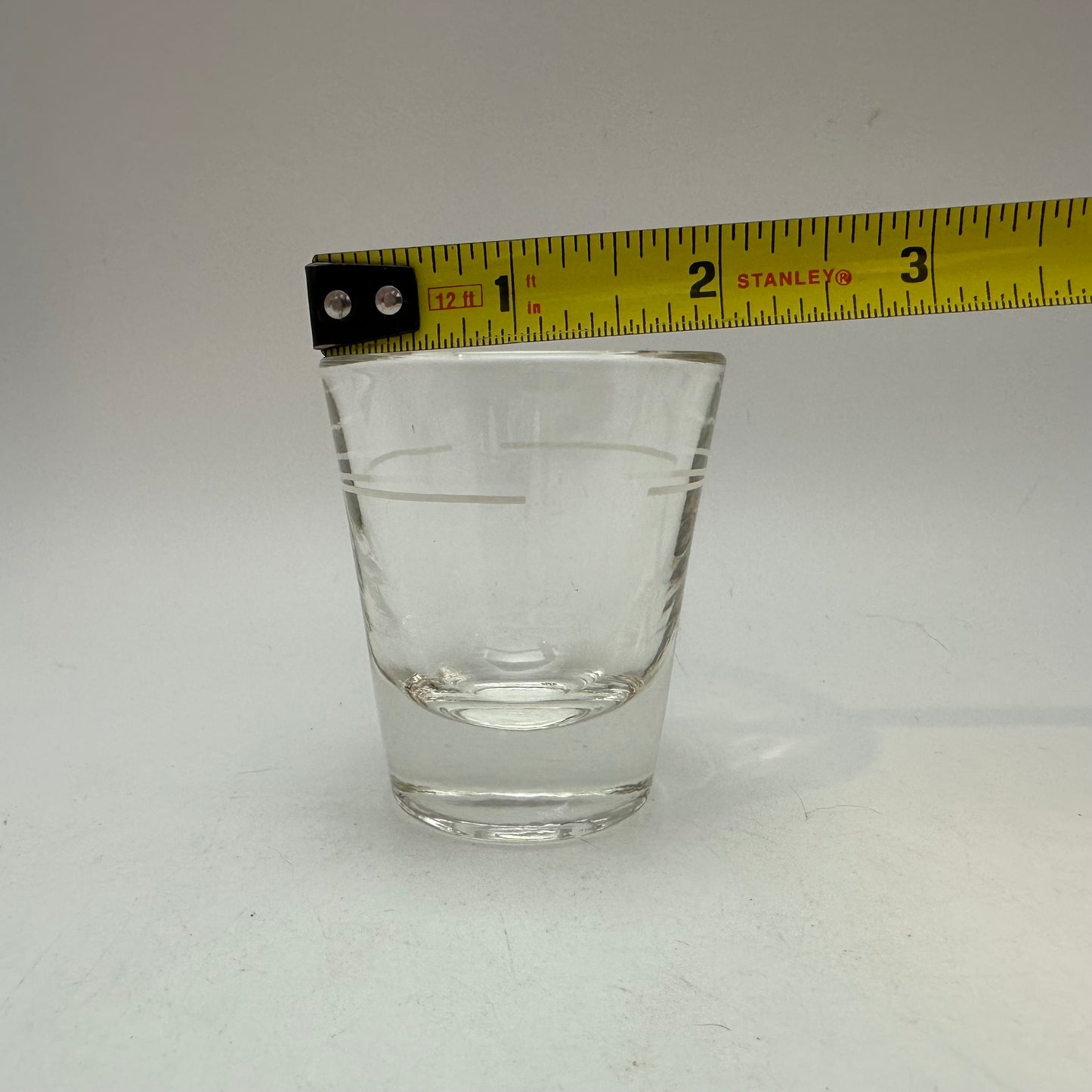 Heavy Bottom Shot Glasses With Pour Line, Set of 3