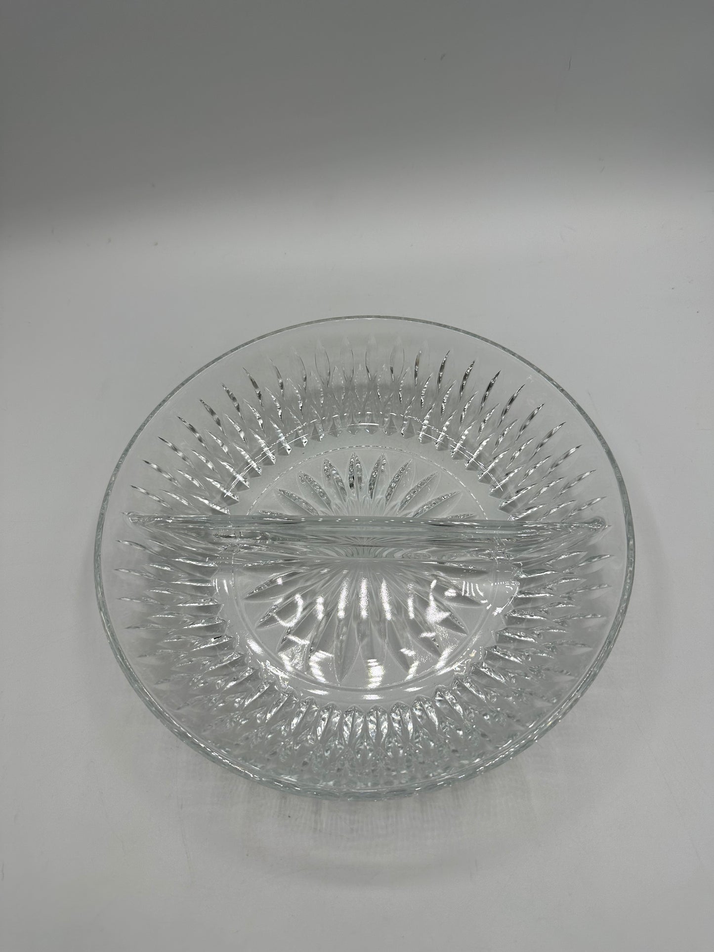 Princess House Highlights Lead Crystal Divided Relish Dish