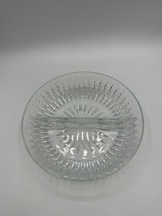 Princess House Highlights Lead Crystal Divided Relish Dish