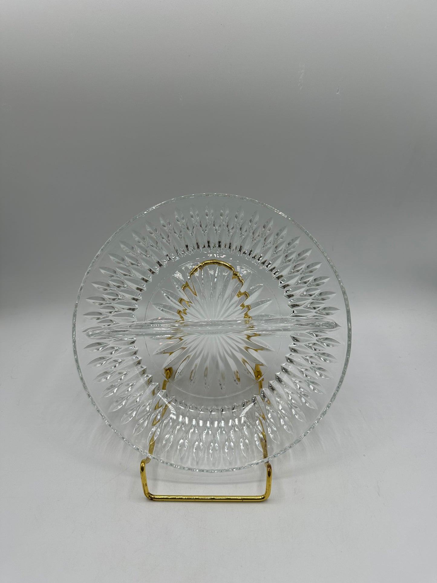 Princess House Highlights Lead Crystal Divided Relish Dish