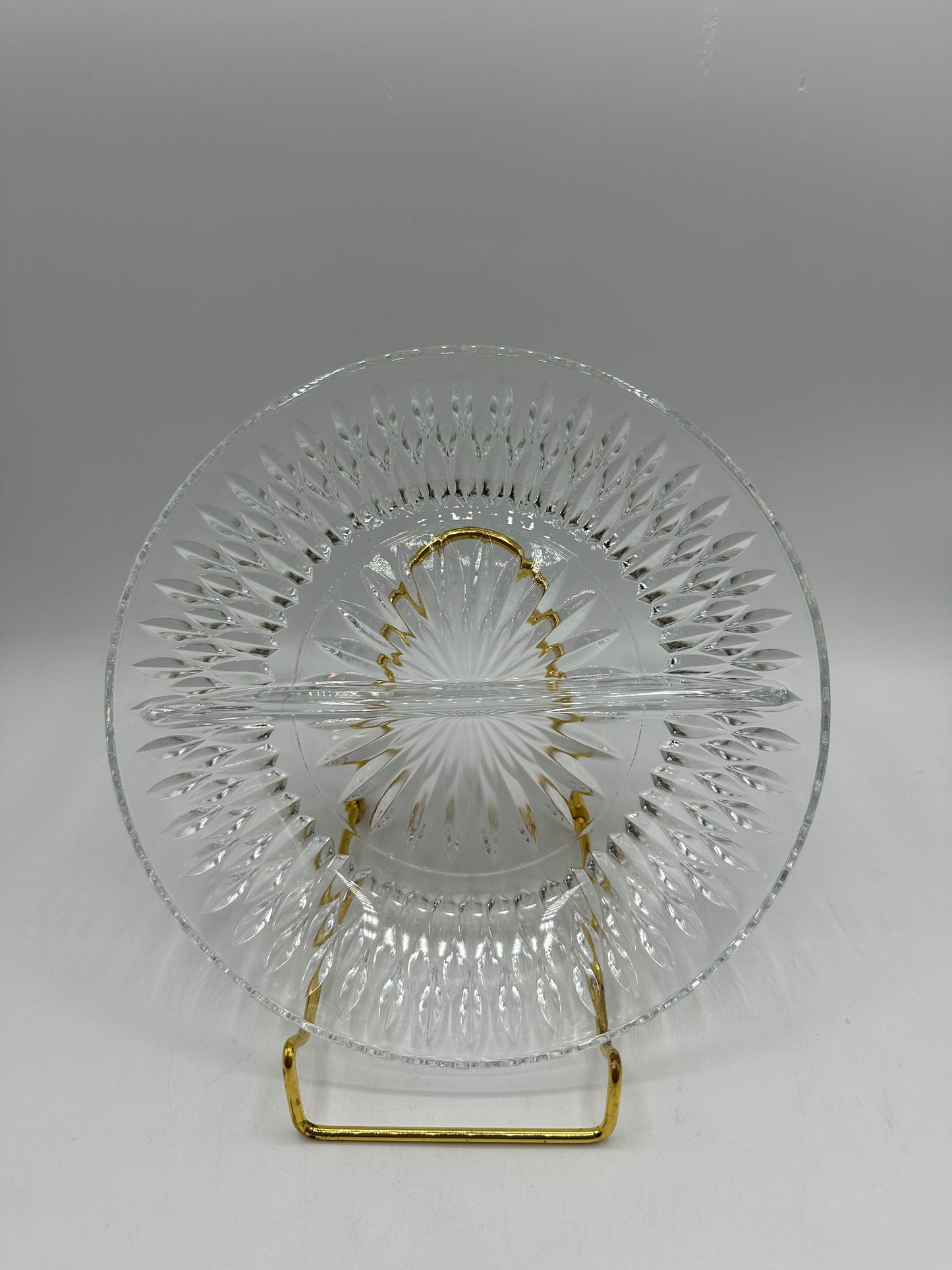 Princess House Highlights Lead Crystal Divided Relish Dish