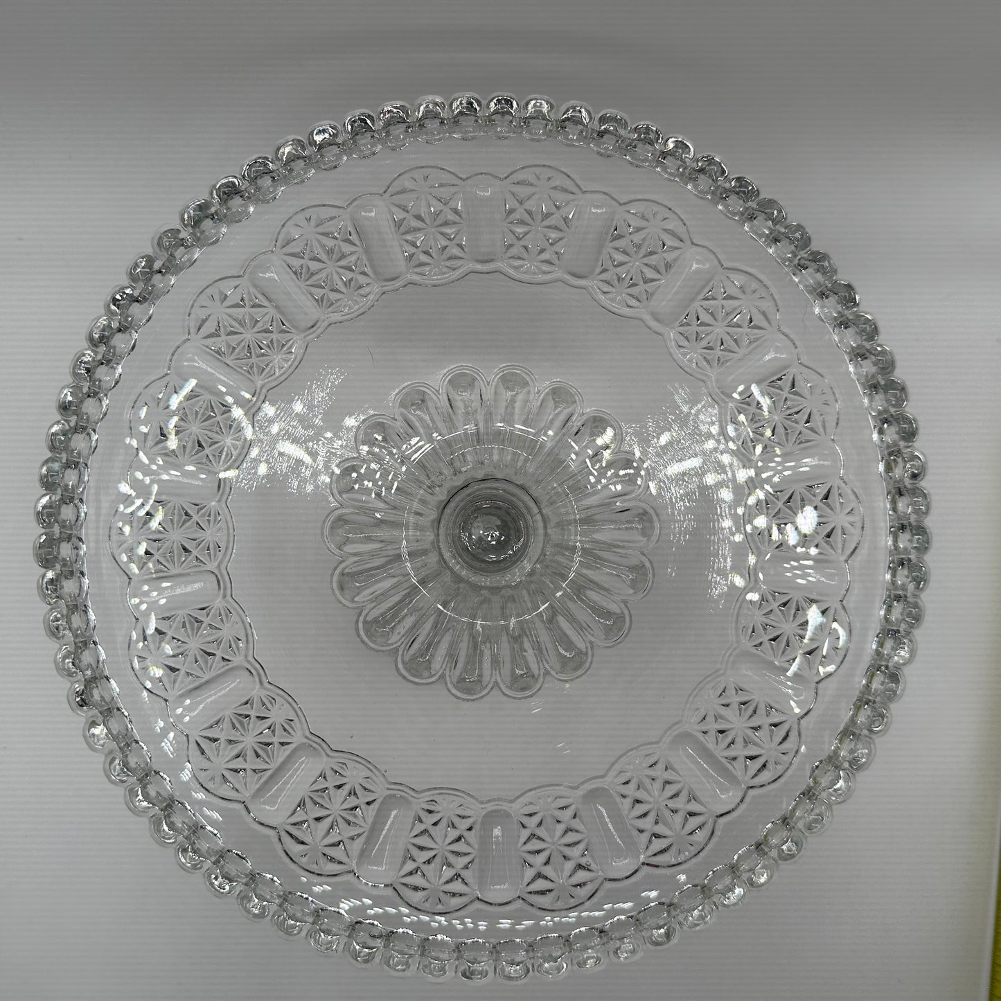 Adams EAPG Pedestal Cake Stand, Cottage Pattern (1874-1891)