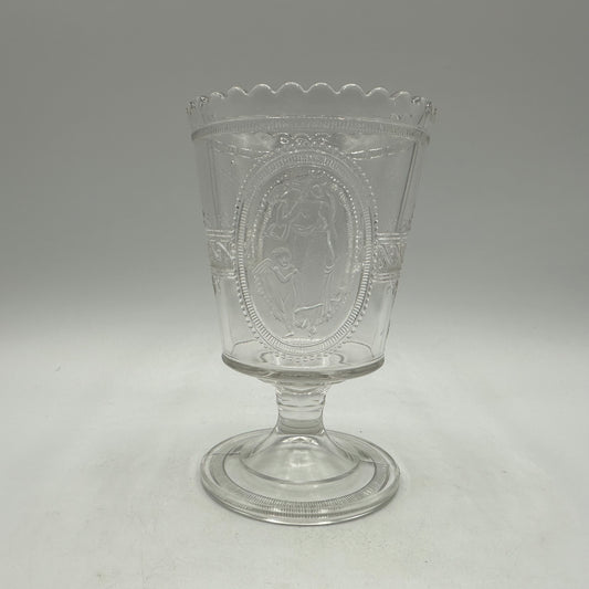 Richards & Hartley Glass Company Footed Cupid & Venus Spooner