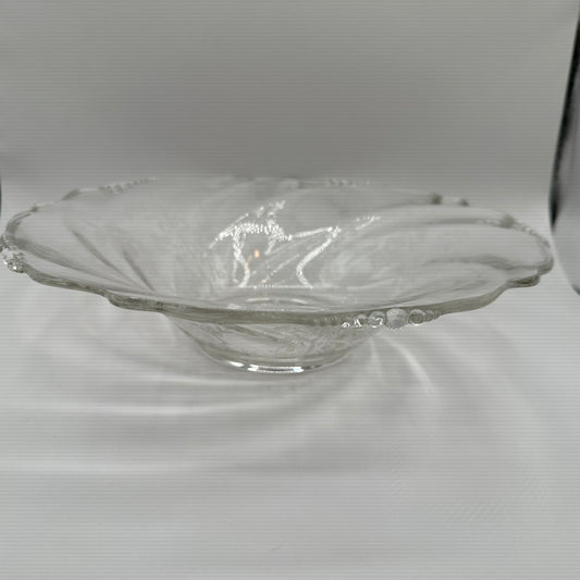 Heisey Glass Bowl,  Etched Orchid Pattern, 12.5"
