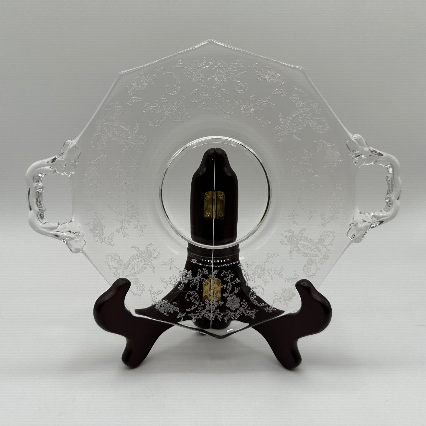 New Martinsville/Viking Elegant Etched Plate, Prelude Pattern