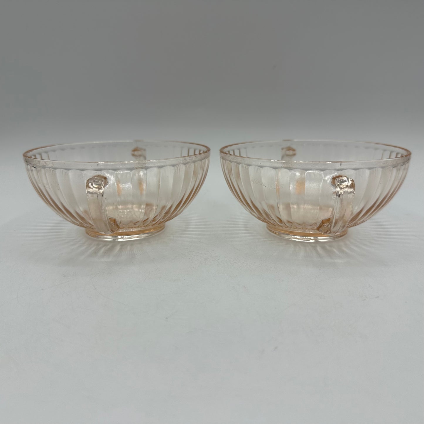 MacBeth Evans-Pink Petalware Cream Soup Bowl, Set of 4