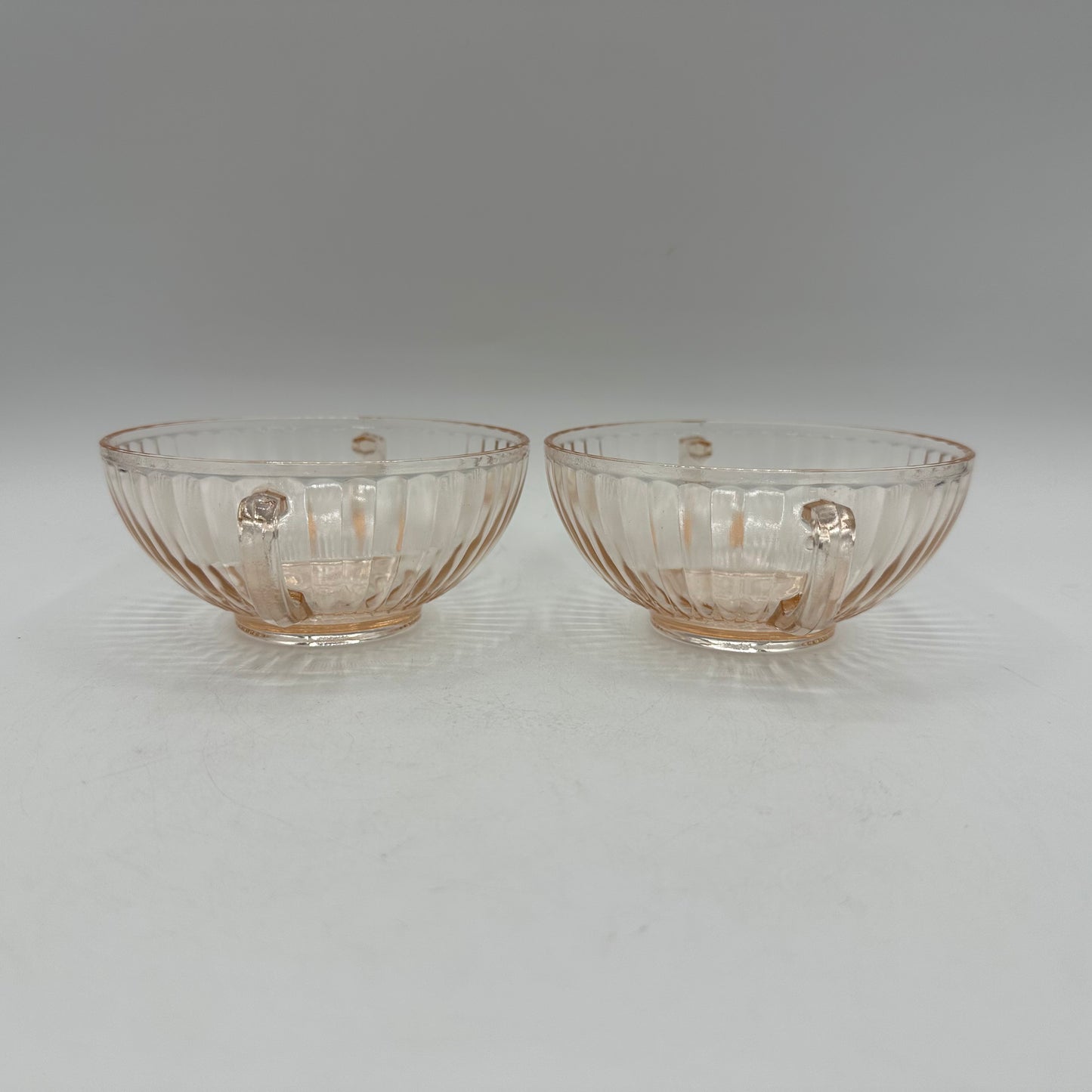 MacBeth Evans-Pink Petalware Cream Soup Bowl, Set of 4