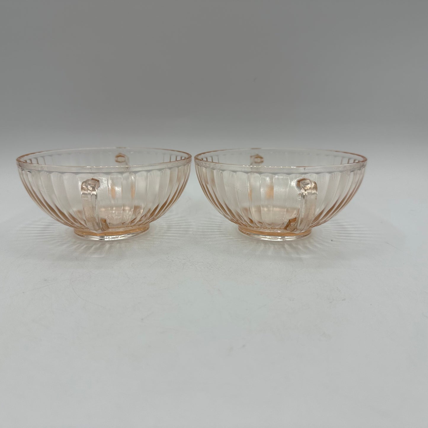 MacBeth Evans-Pink Petalware Cream Soup Bowl, Set of 4