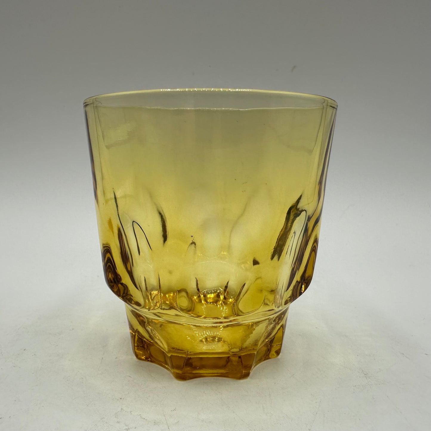 Hazel Atlas Amber Thumbprint Tumbler, Set of 7