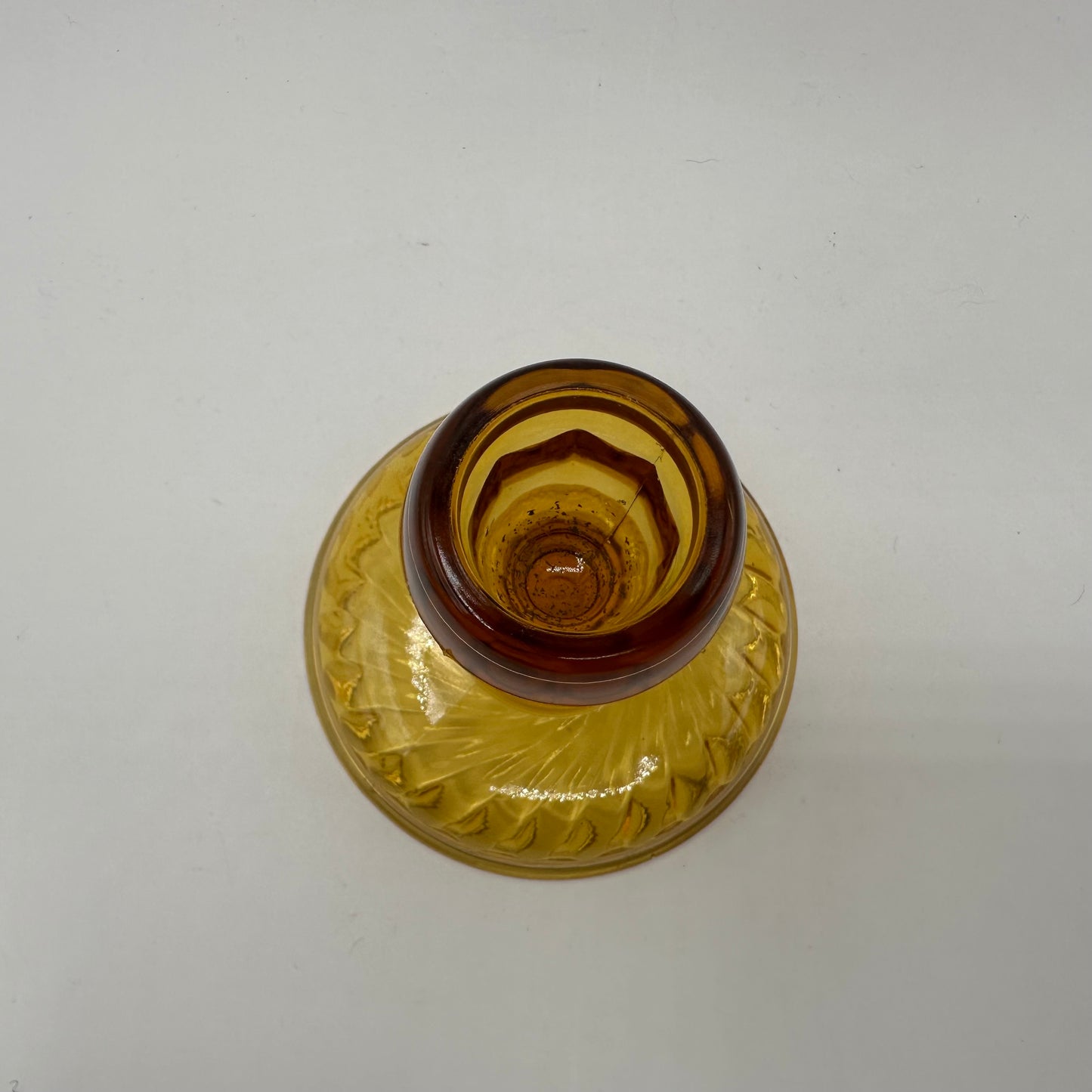 Imperial Glass Twisted Optic Candlestick Holder, Amber
