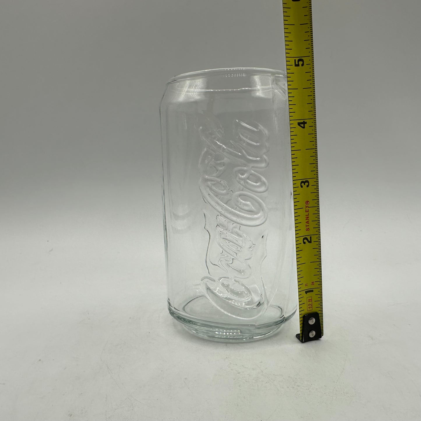 Coca Cola Can Shaped Clear Drinking Glasses, Set of 6