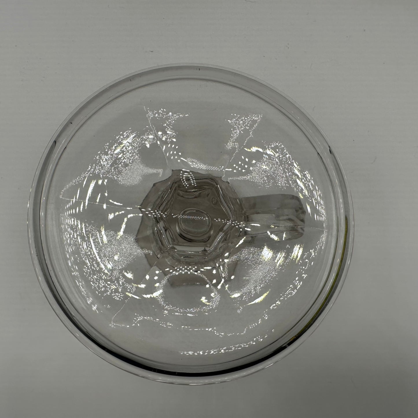 Glass Handled Candlestick Holder With Drip Tray