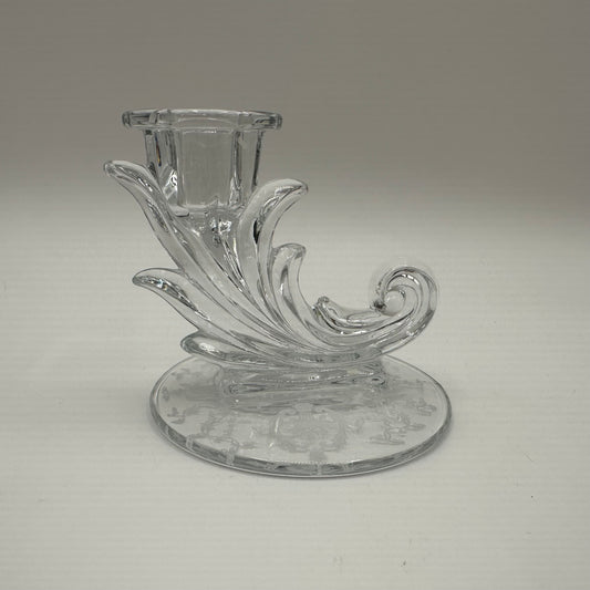 Fostoria Baroque Clear Glass Candlestick
