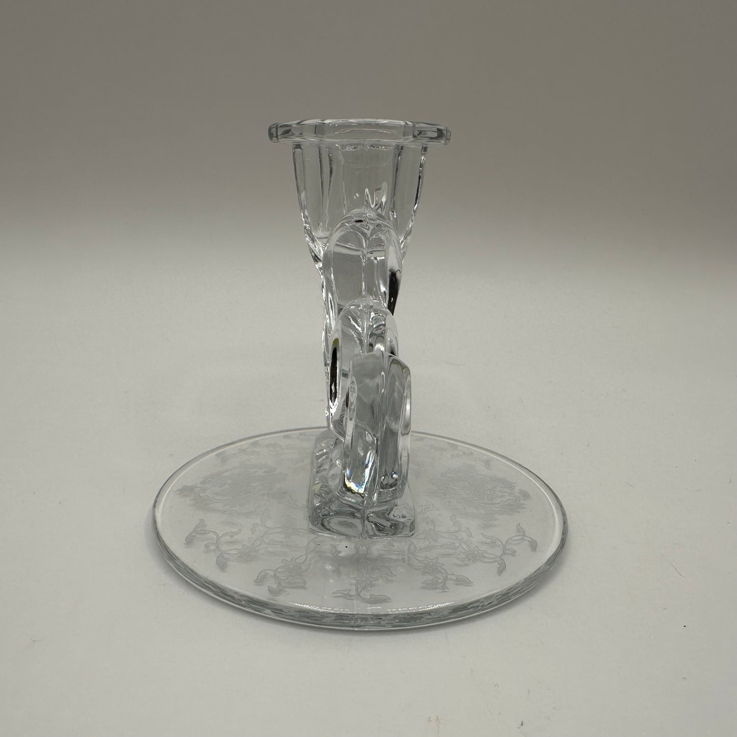 Fostoria Baroque Clear Glass Candlestick