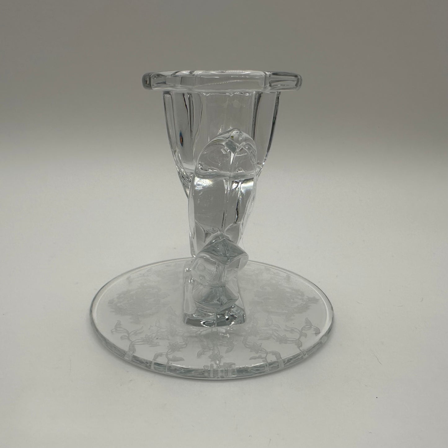 Fostoria Baroque Clear Glass Candlestick