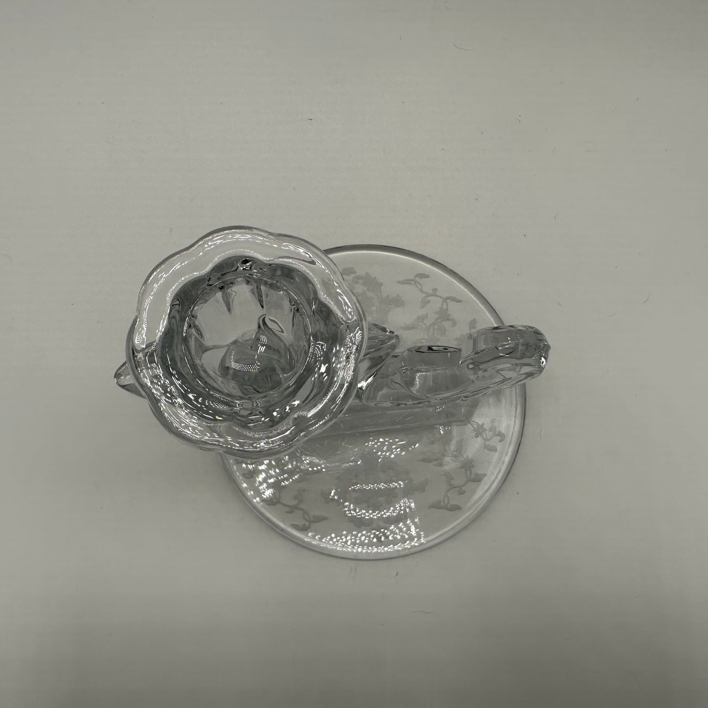 Fostoria Baroque Clear Glass Candlestick