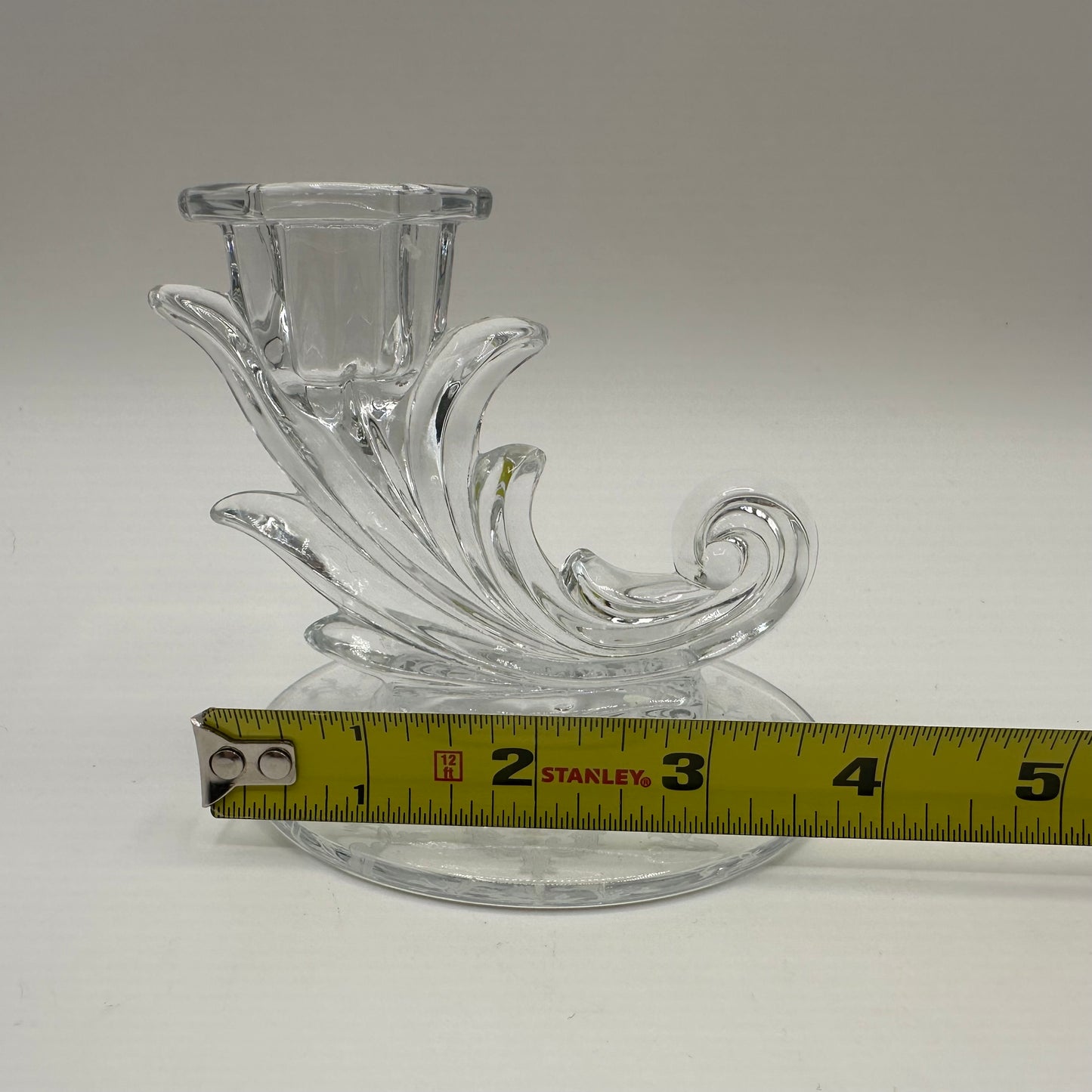 Fostoria Baroque Clear Glass Candlestick