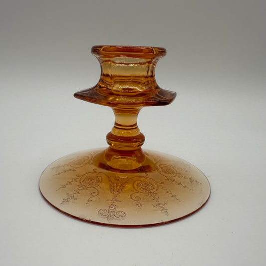 Fostoria Vernon Amber Candlestick Holder 1927-1933
