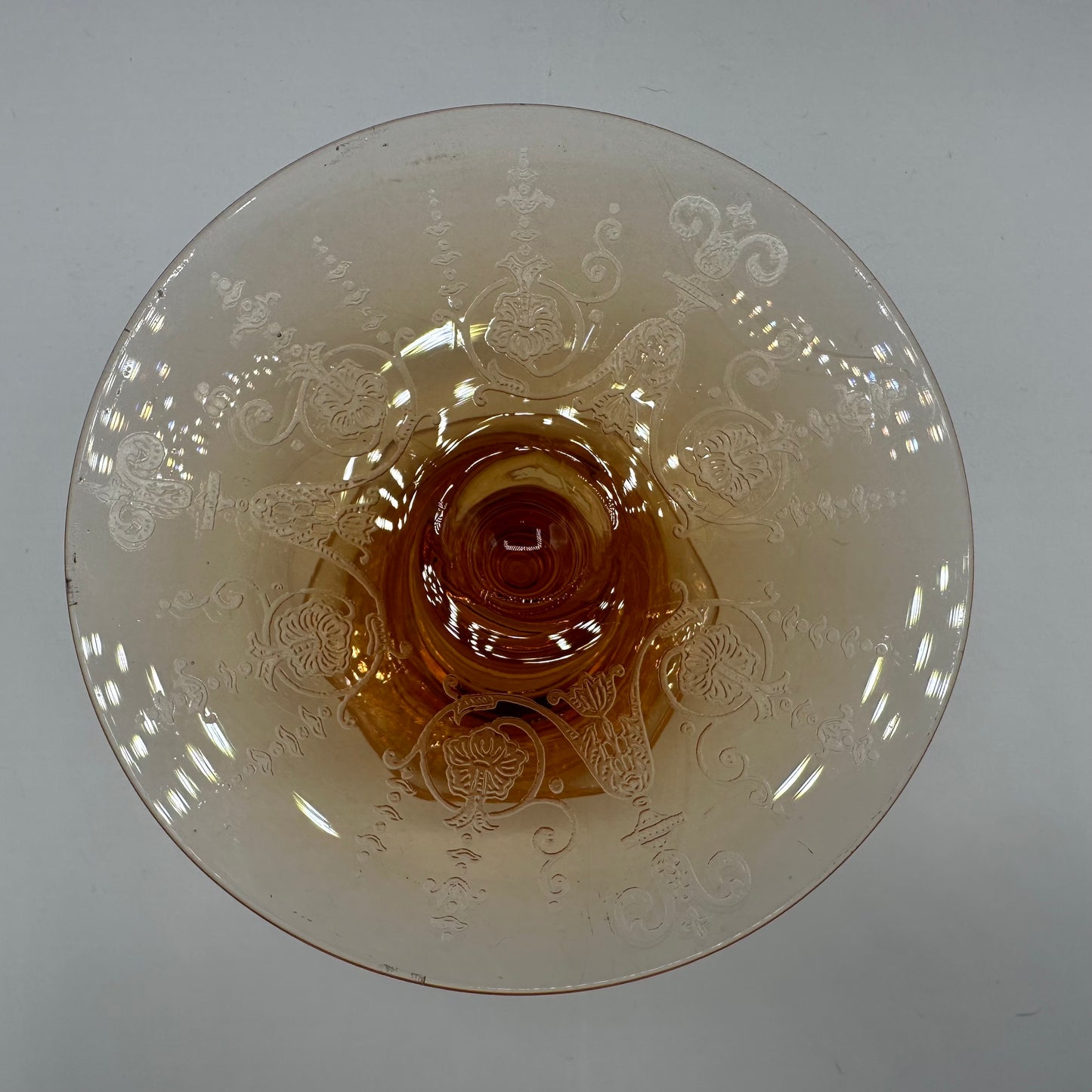 Fostoria Vernon Amber Candlestick Holder 1927-1933