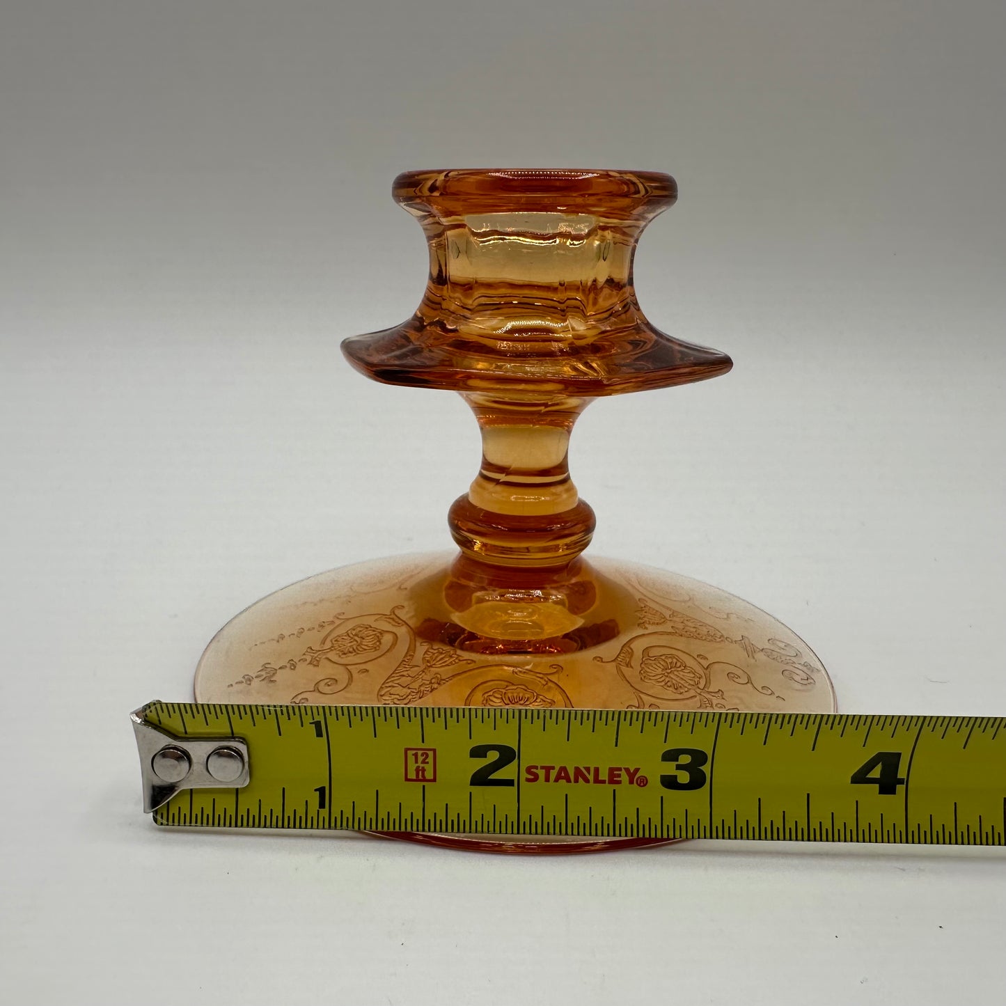 Fostoria Vernon Amber Candlestick Holder 1927-1933