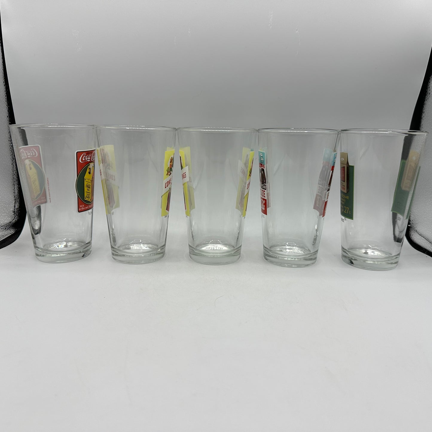 Coca Cola Logo 16oz Tumbler, Set of 5- 1924, 1947, 1955, 1932