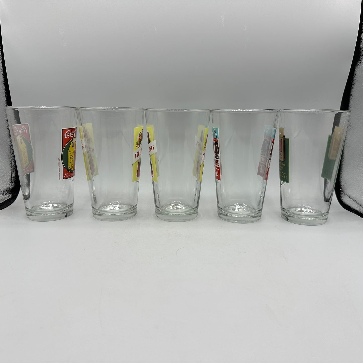 Coca Cola Logo 16oz Tumbler, Set of 5- 1924, 1947, 1955, 1932