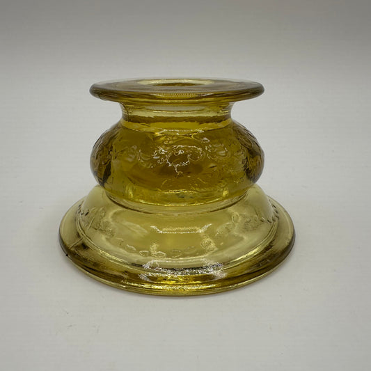 Federal Glass Madrid Amber Candlestick Holder