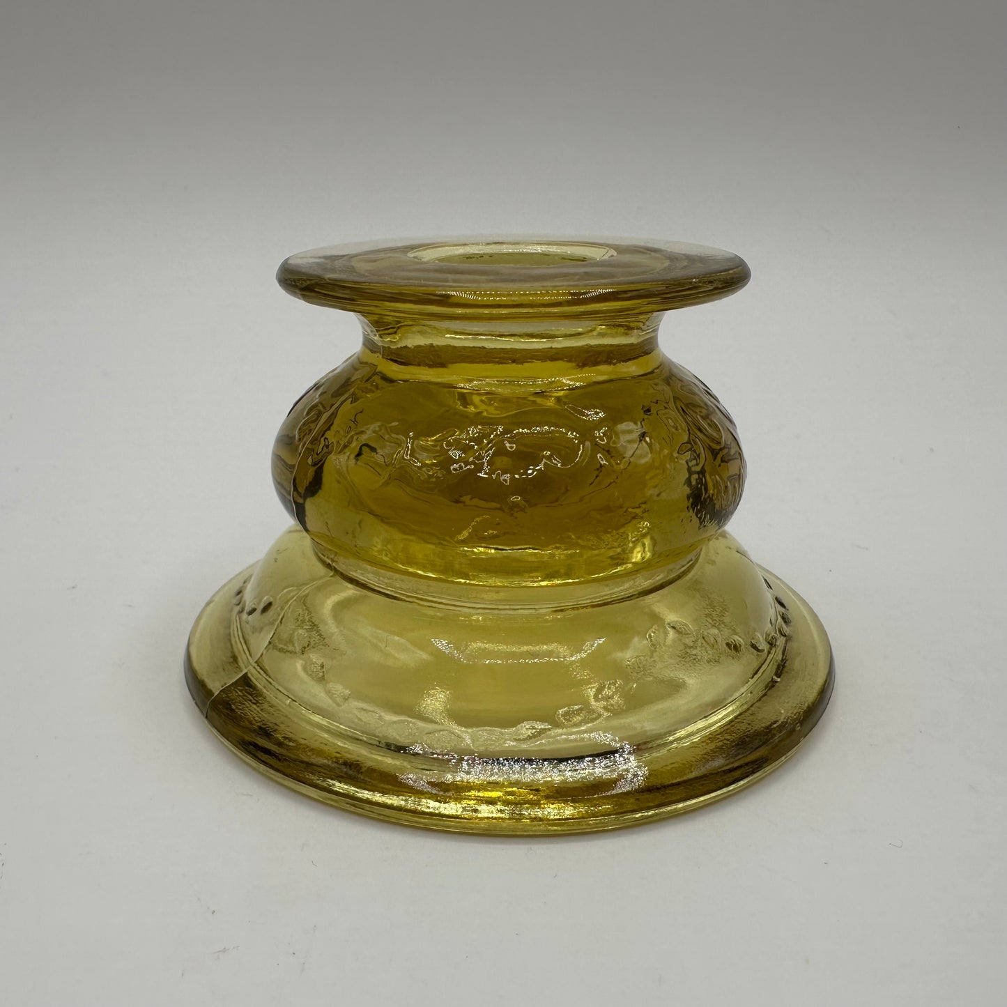Federal Glass Madrid Amber Candlestick Holder
