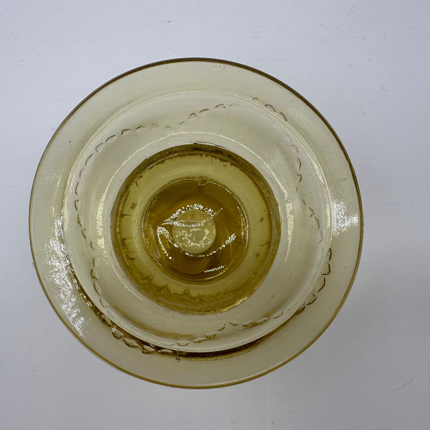 Federal Glass Madrid Amber Candlestick Holder