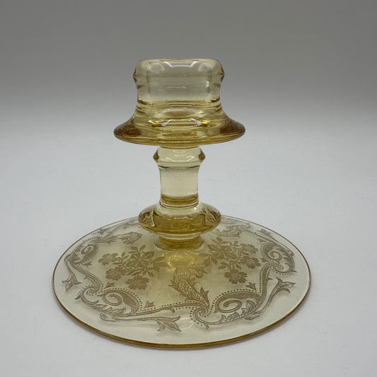 Tiffin-Franciscan Amber Rosalind Candle Holder