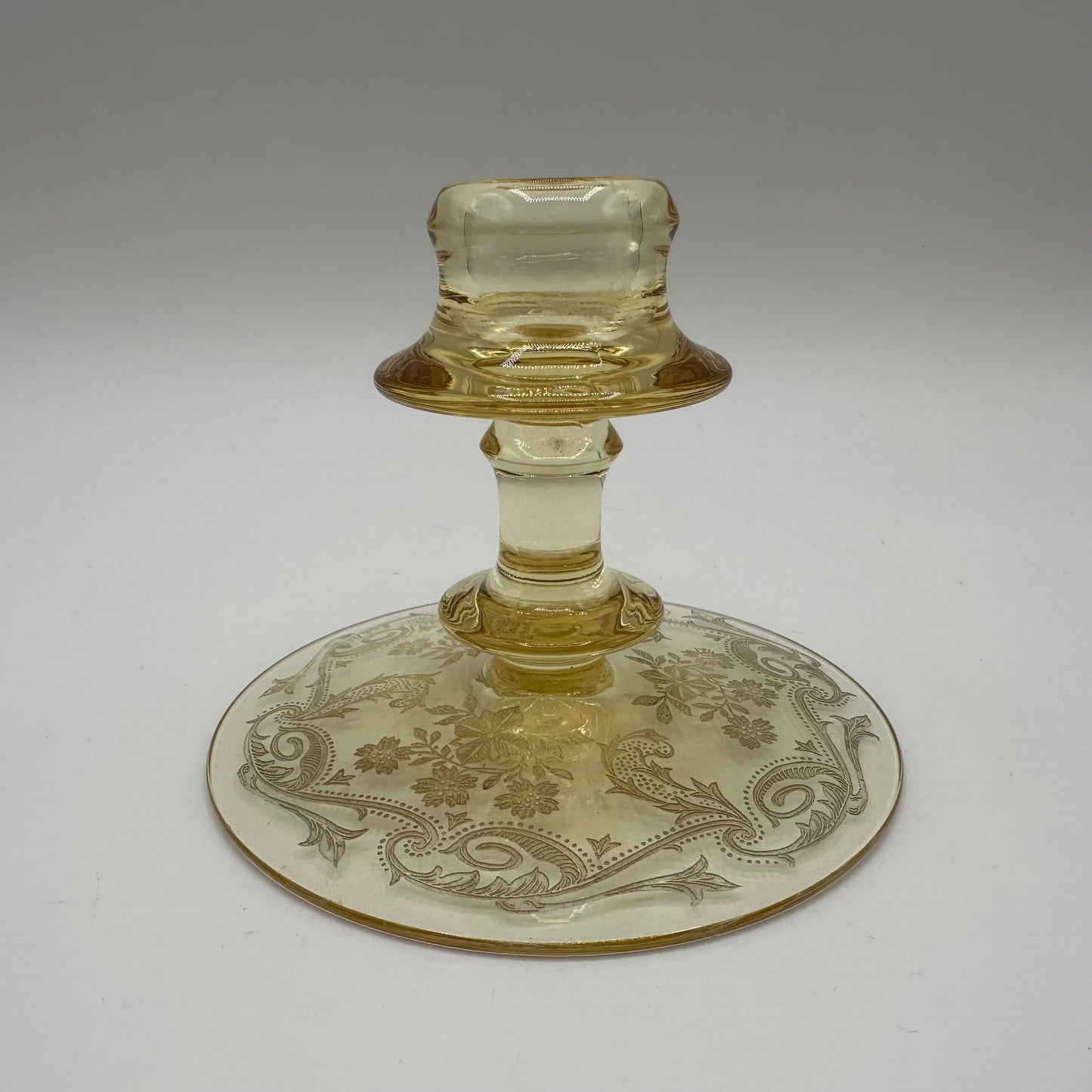 Tiffin-Franciscan Amber Rosalind Candle Holder