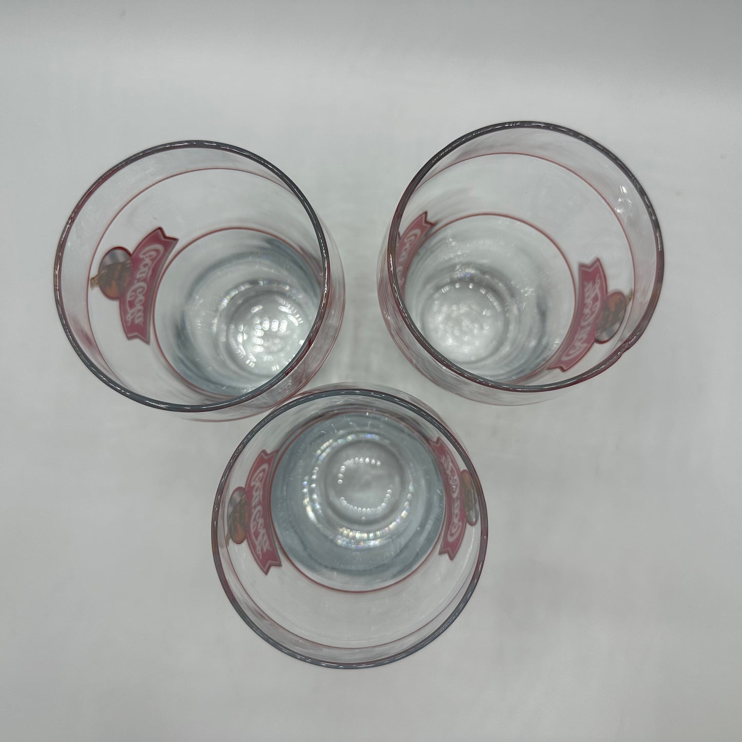 Coca Cola 16oz Glass Classic Bell Shape, Set of 3