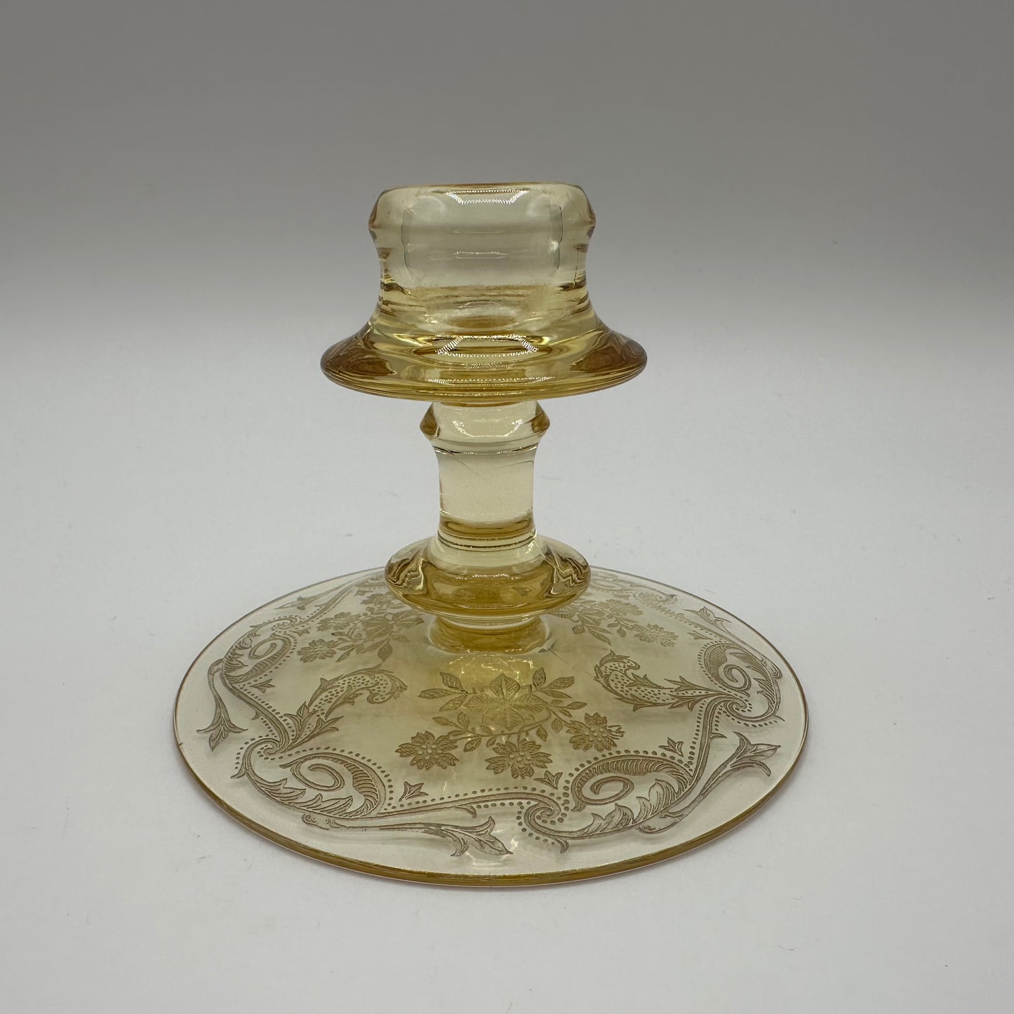 Tiffin-Franciscan Amber Rosalind Candle Holder