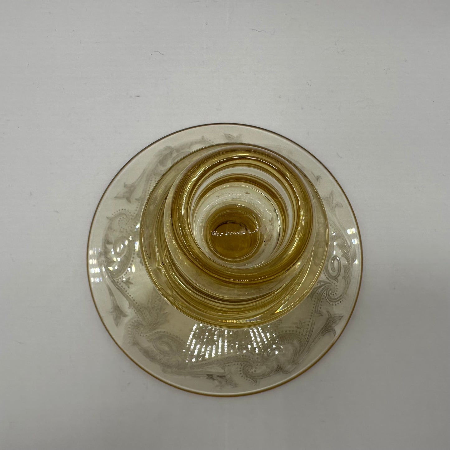 Tiffin-Franciscan Amber Rosalind Candle Holder