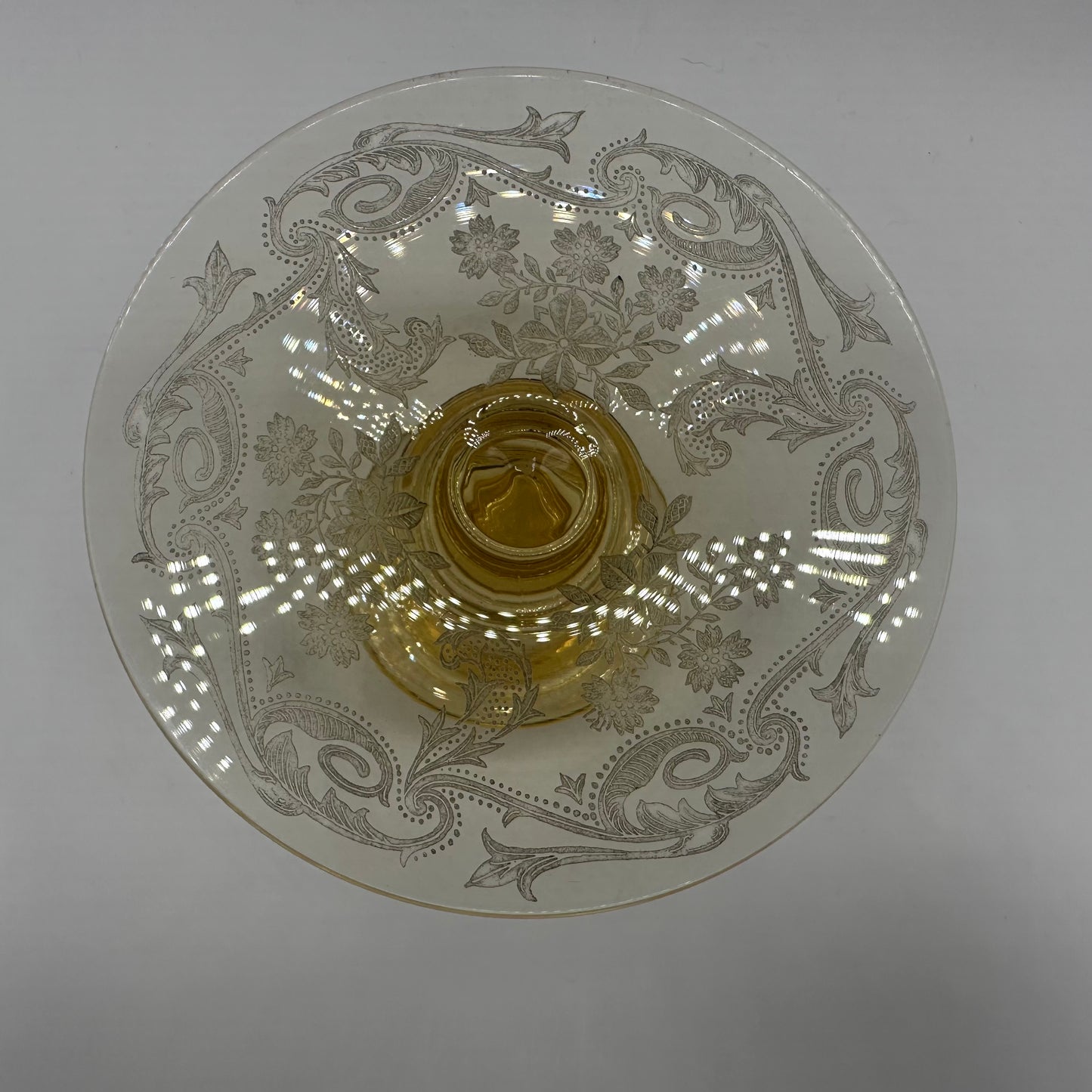 Tiffin-Franciscan Amber Rosalind Candle Holder