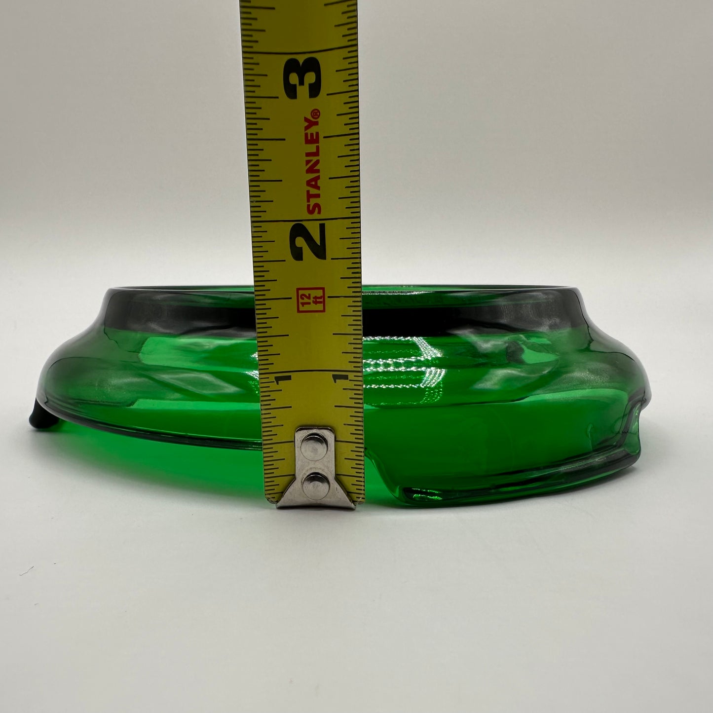 Anchor Hocking Forest Green Punch Bowl Set W/12 Cups and Base