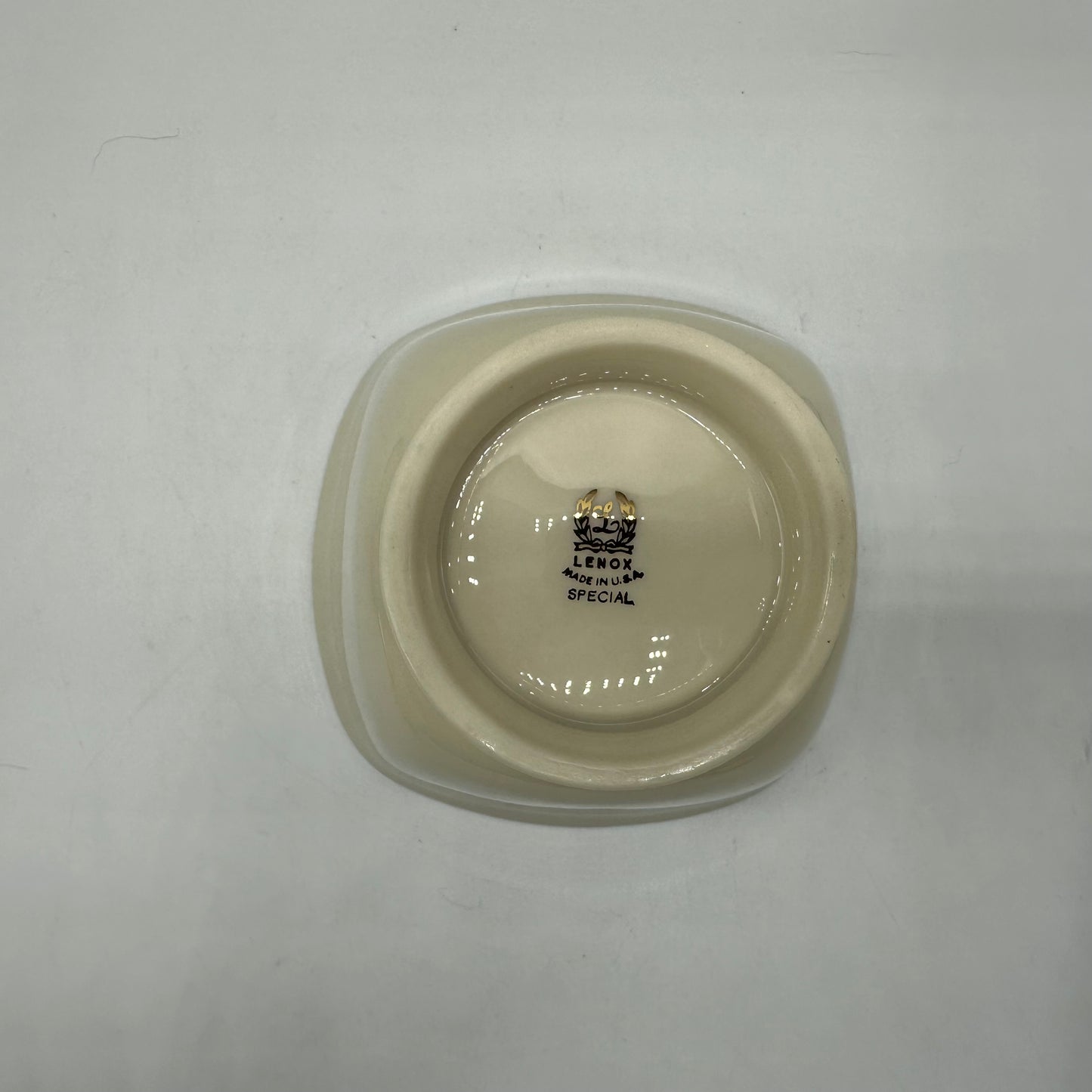Lenox Special Ivory Square Bowl with Gold Trim