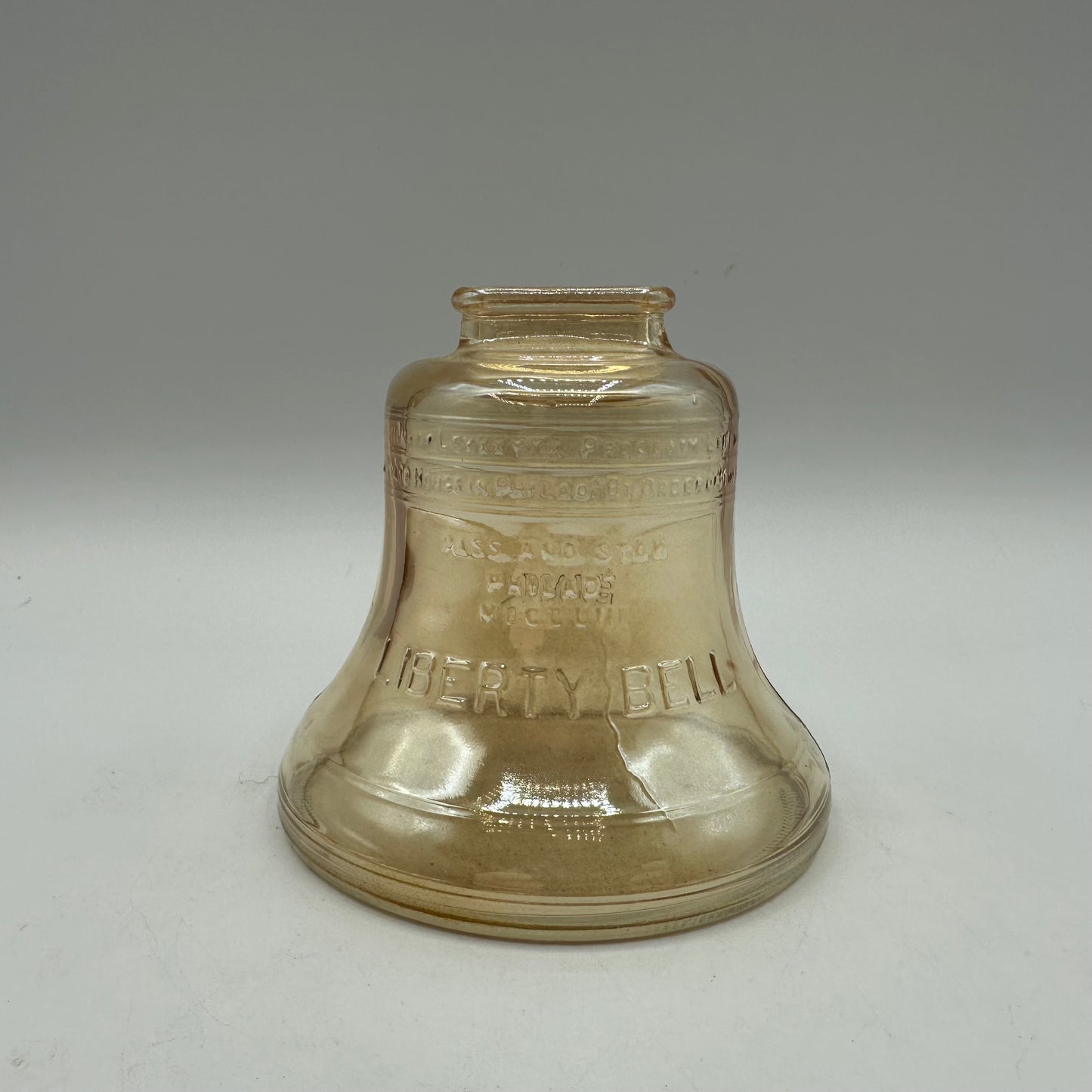 1976 Bicentenial Liberty Bell Carnival Glass Coin Bank