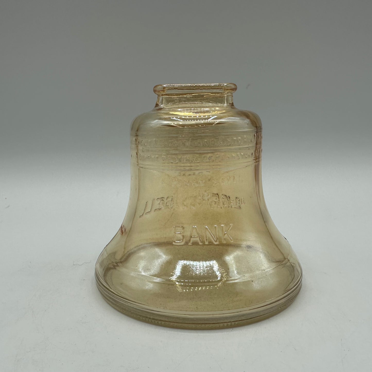 1976 Bicentenial Liberty Bell Carnival Glass Coin Bank