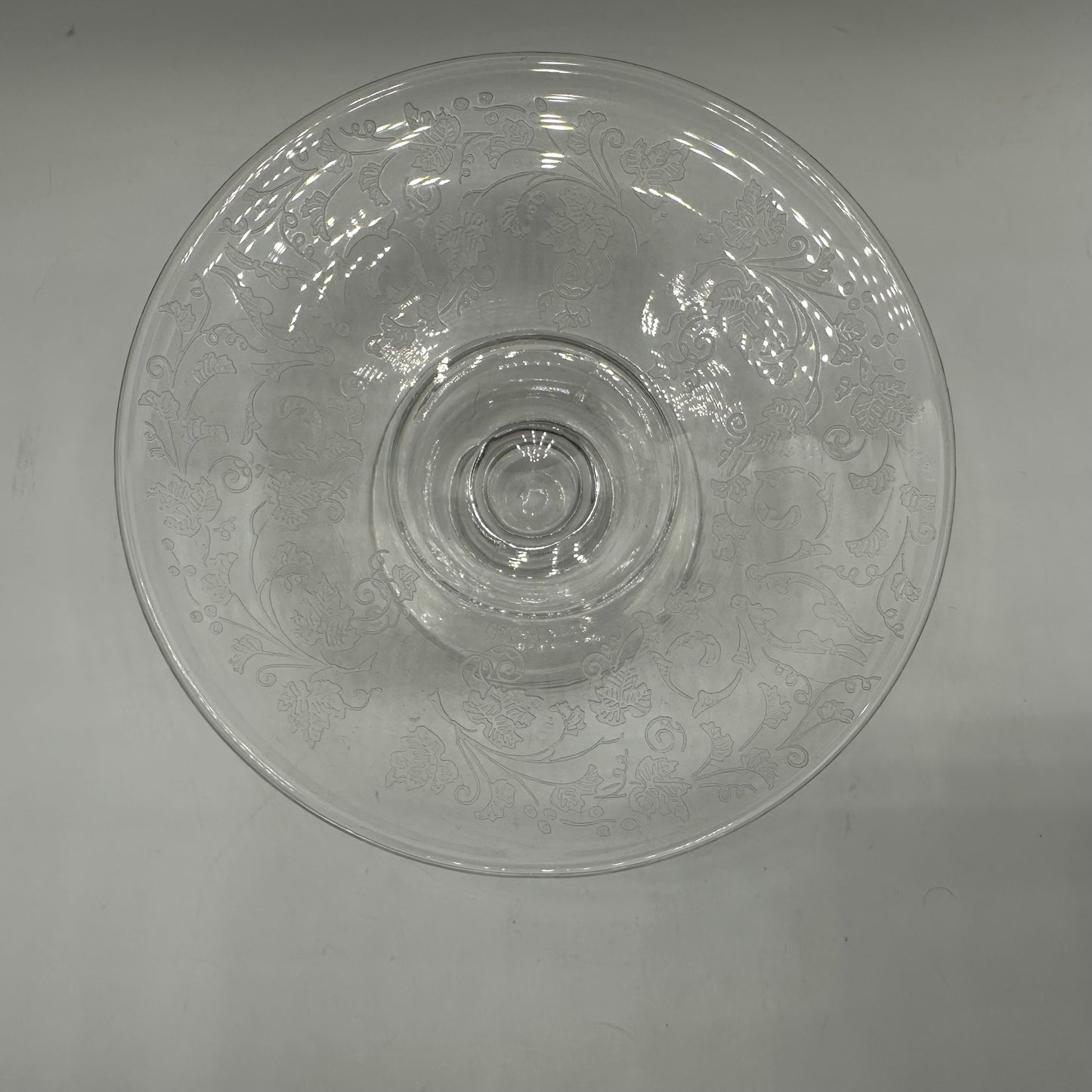 New Martinsville Florentine Matching Compote & Platter