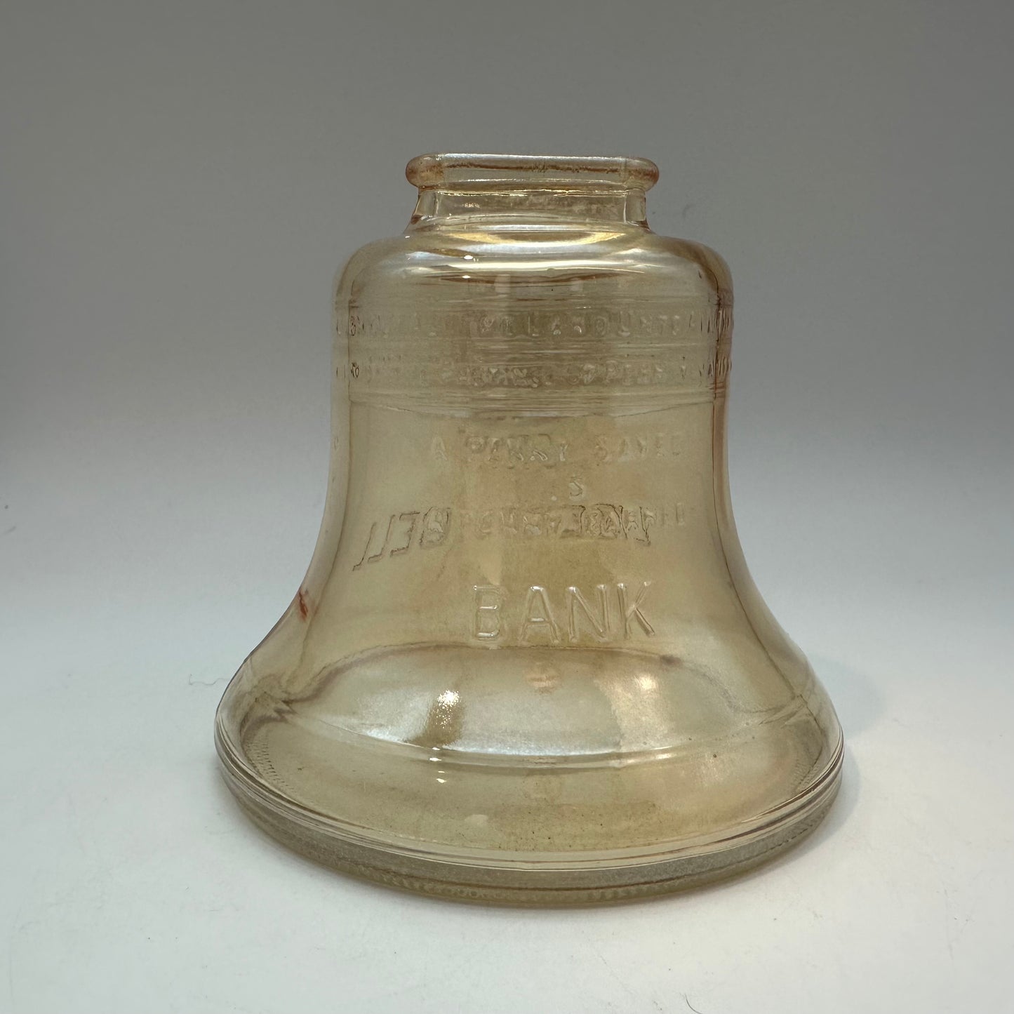 1976 Bicentenial Liberty Bell Carnival Glass Coin Bank