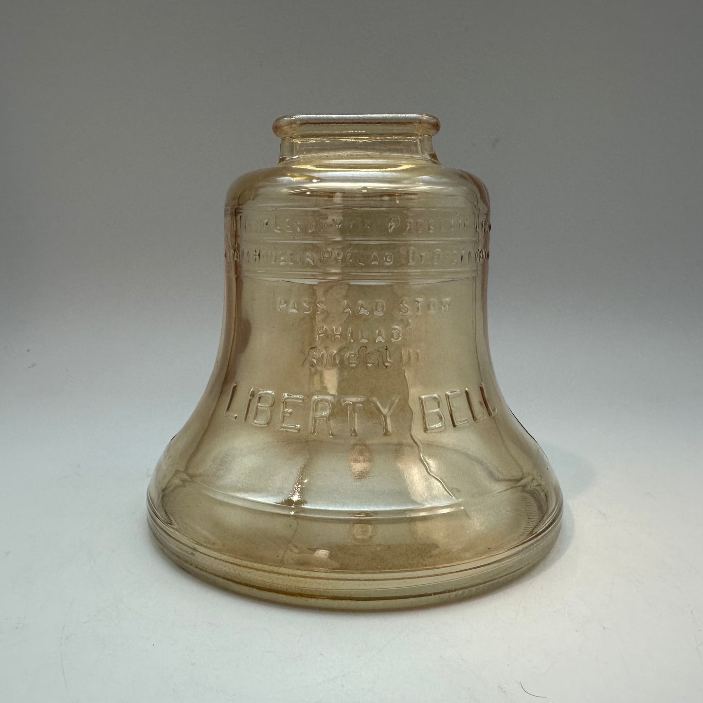 1976 Bicentenial Liberty Bell Carnival Glass Coin Bank