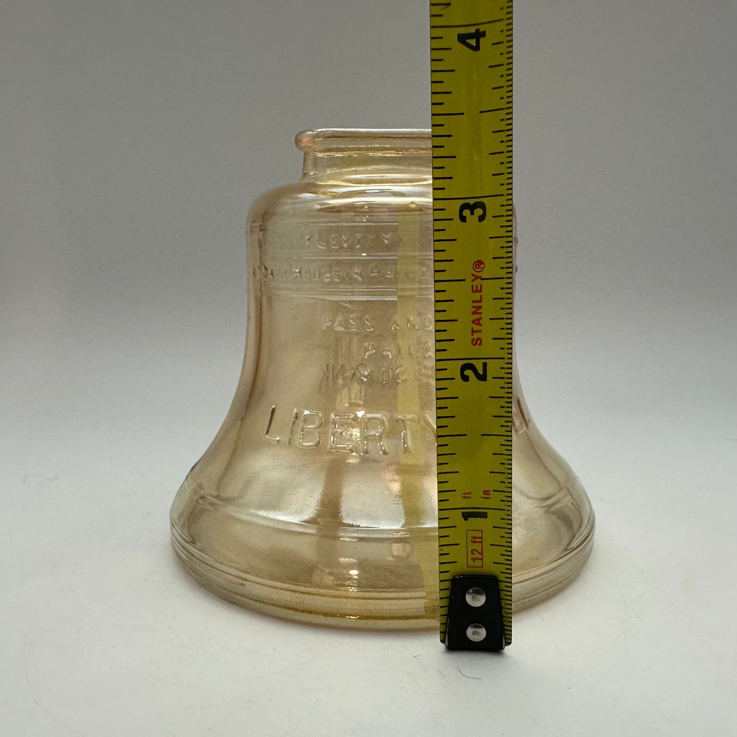 1976 Bicentenial Liberty Bell Carnival Glass Coin Bank