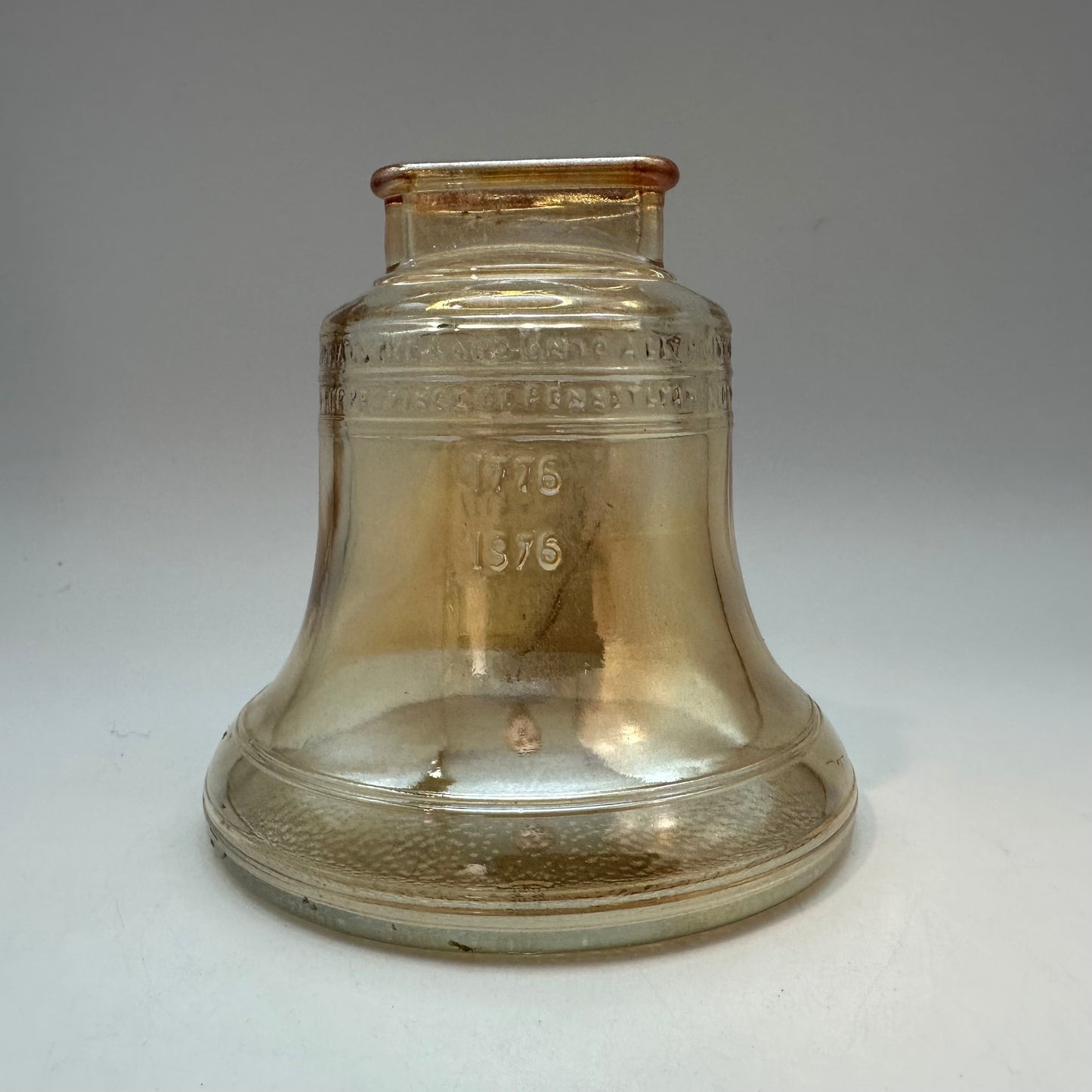 1976 Bicentennial Liberty Bell Carnival Glass Coin Bank