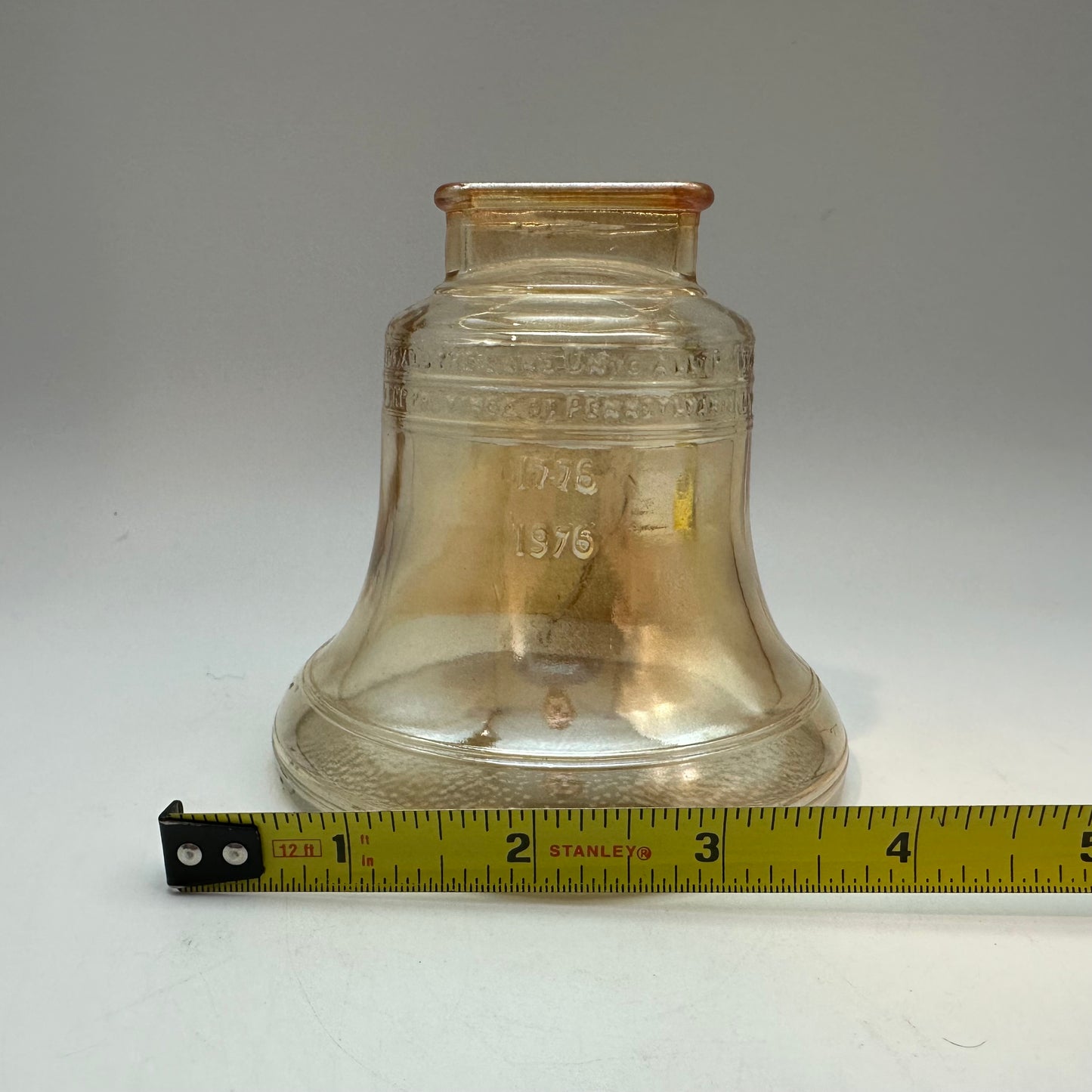 1976 Bicentennial Liberty Bell Carnival Glass Coin Bank