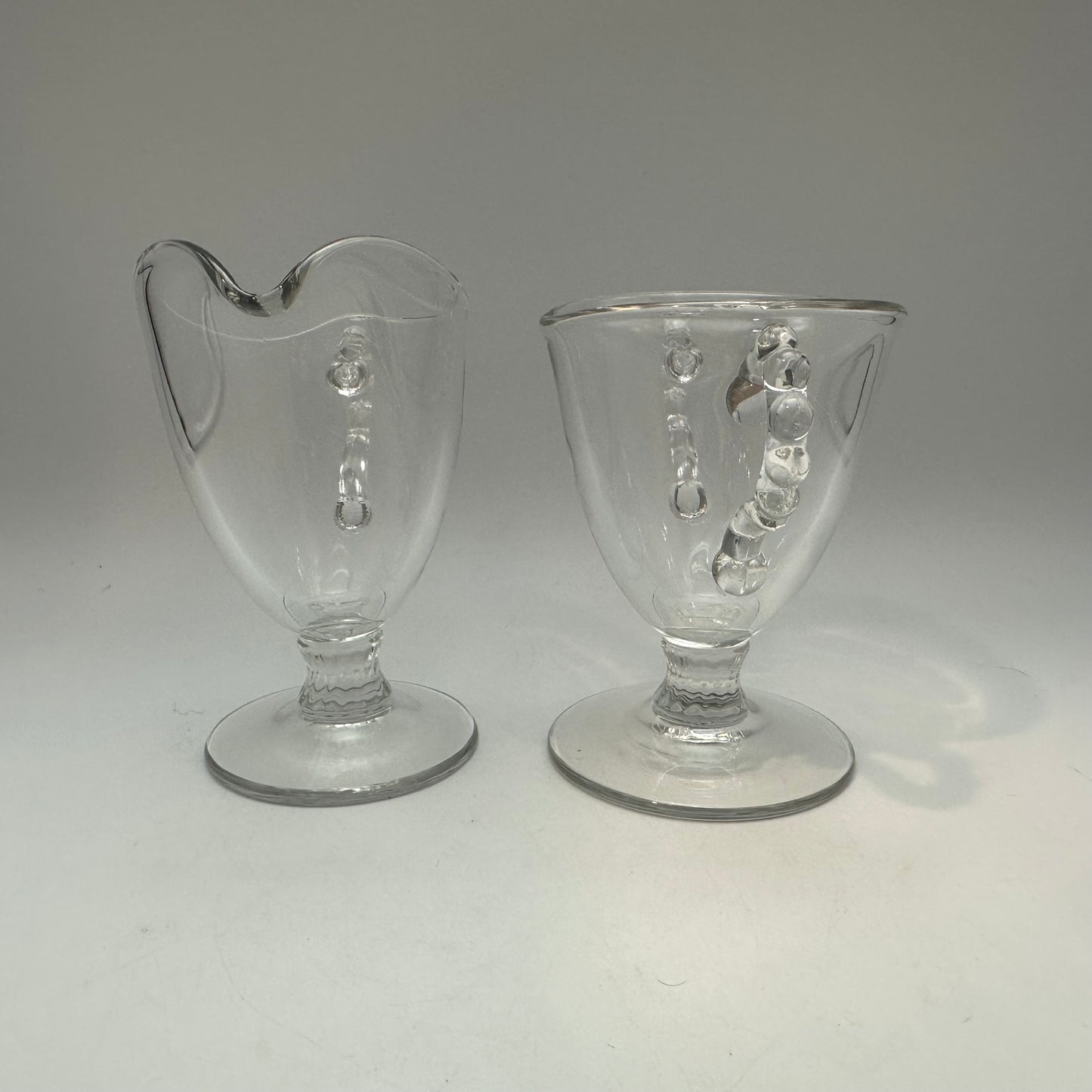 Imperial Glass Candlewick Sugar Bowl and Creamer